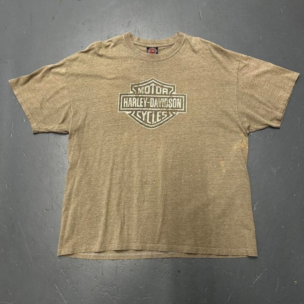 Vintage 90s 1997 Harley Davidson Indiana double sided earth tone graphic Tshirt
